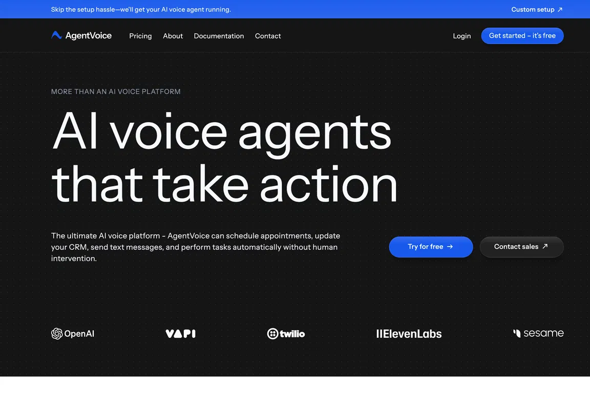 AgentVoice screenshot