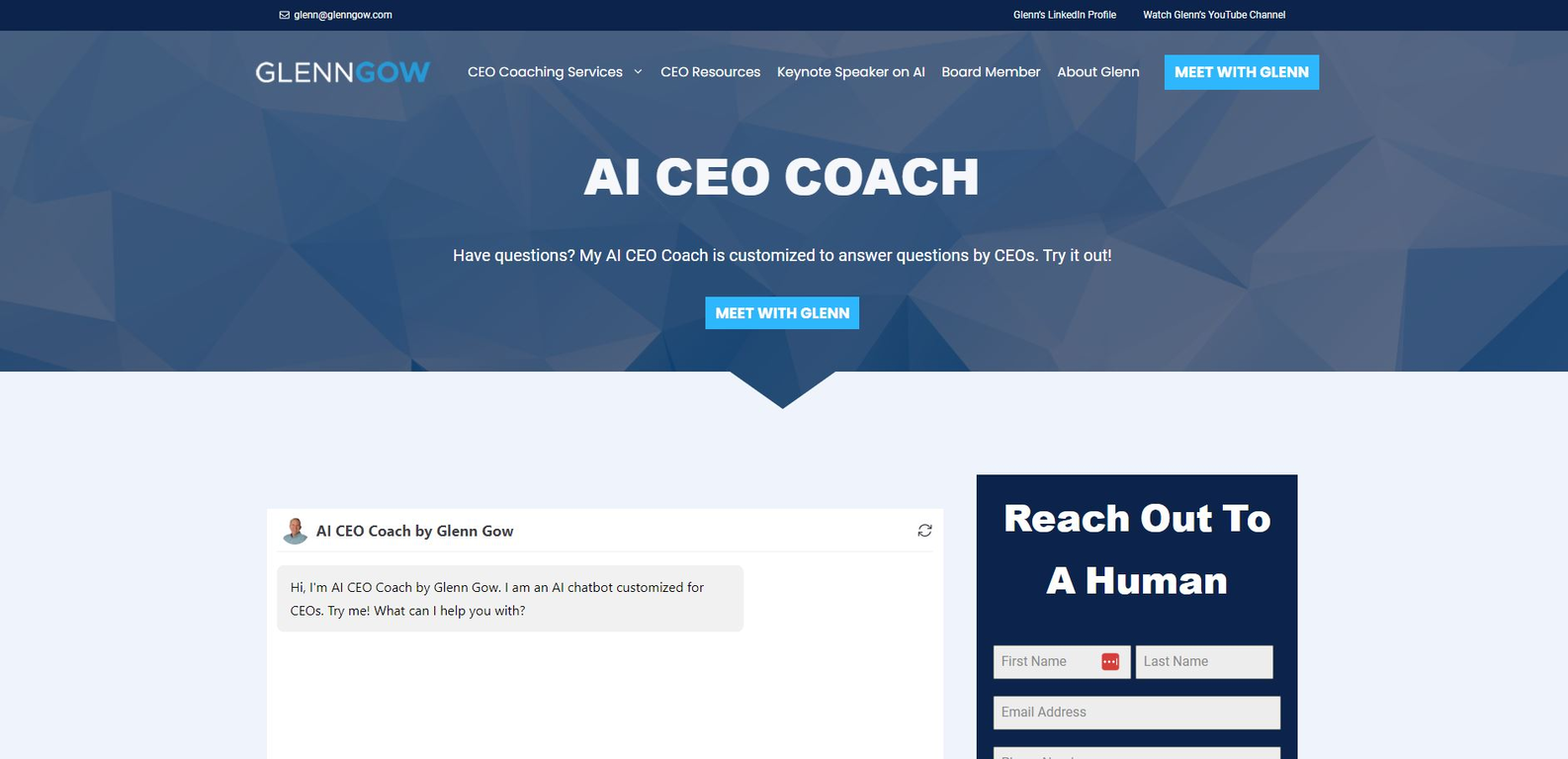 AI CEO Coach by Glenn Gow screenshot