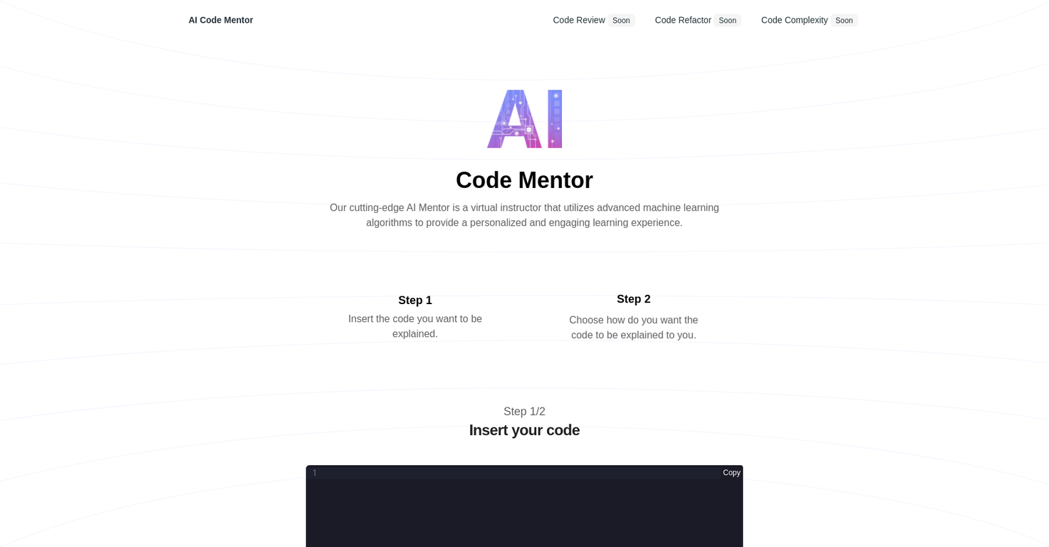 AI Code Mentor screenshot