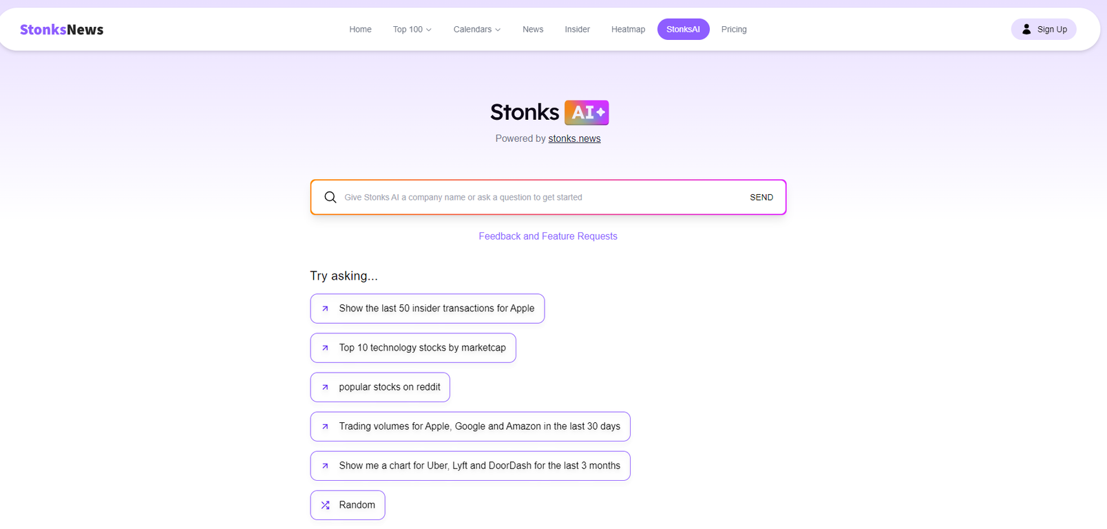Stonks GPT screenshot