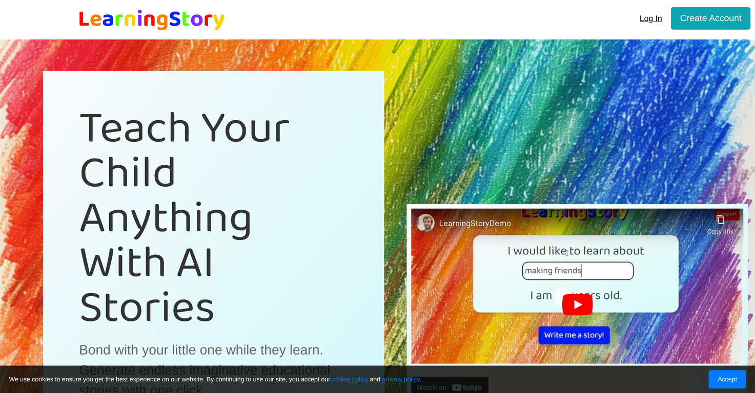 LearningStoryPage screenshot