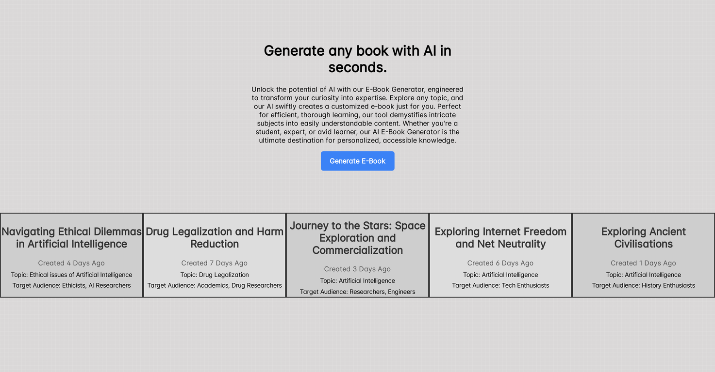 AI E-books screenshot