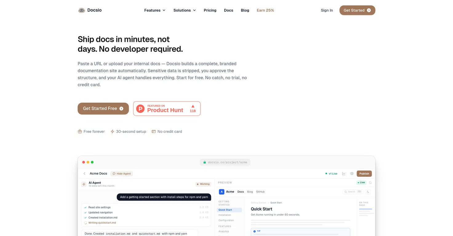 Docsio screenshot