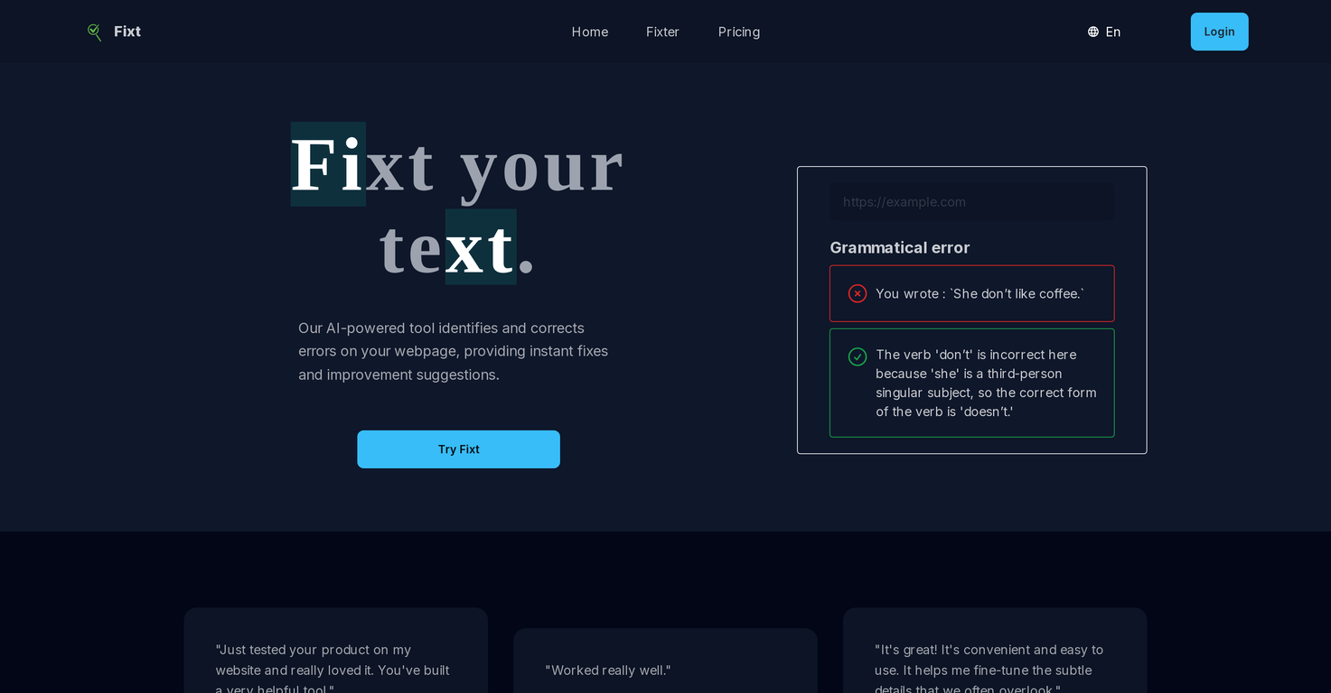 Fixt screenshot