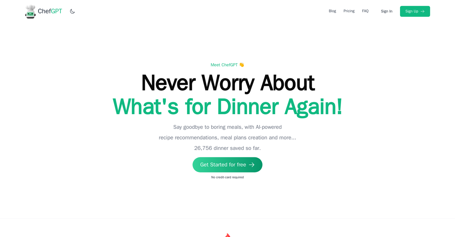 ChefGPT screenshot