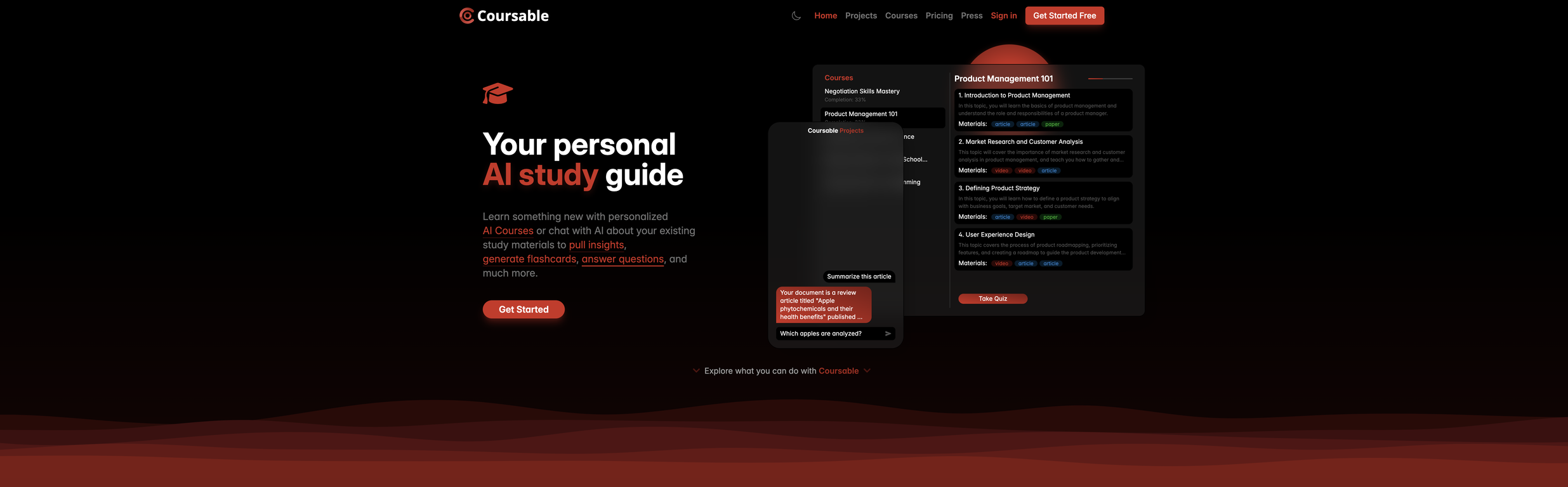 Coursable screenshot