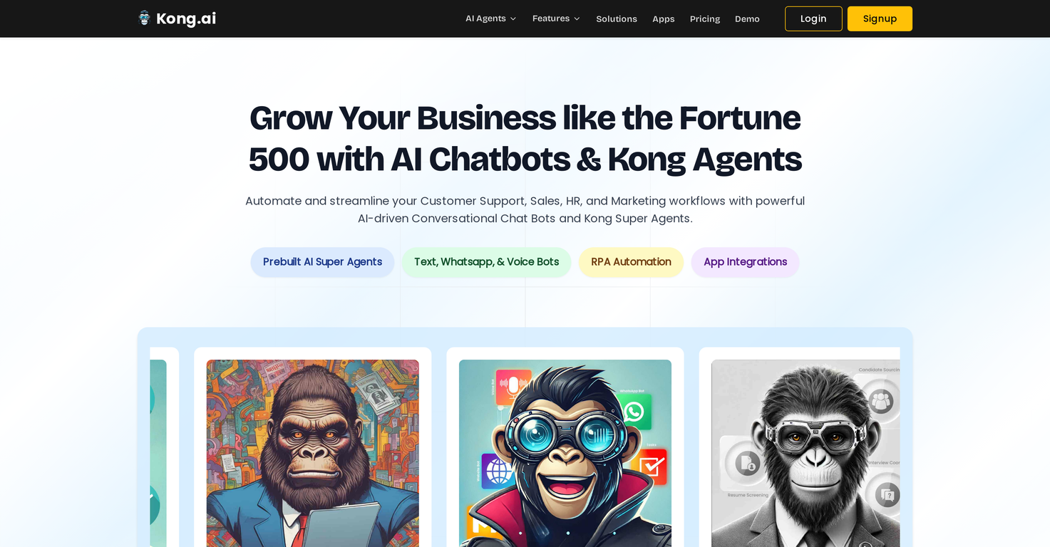 Kong.ai screenshot