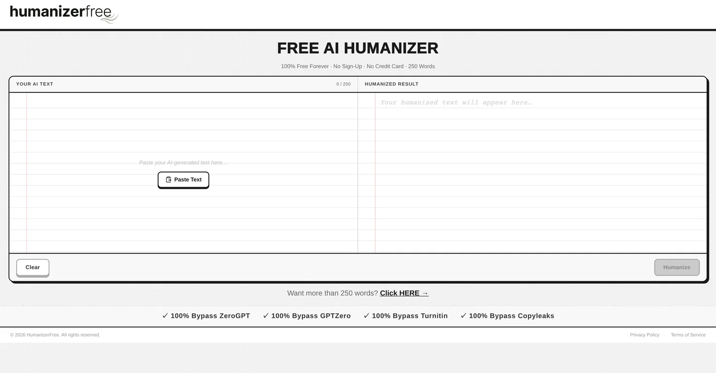 HumanizerFree.com screenshot