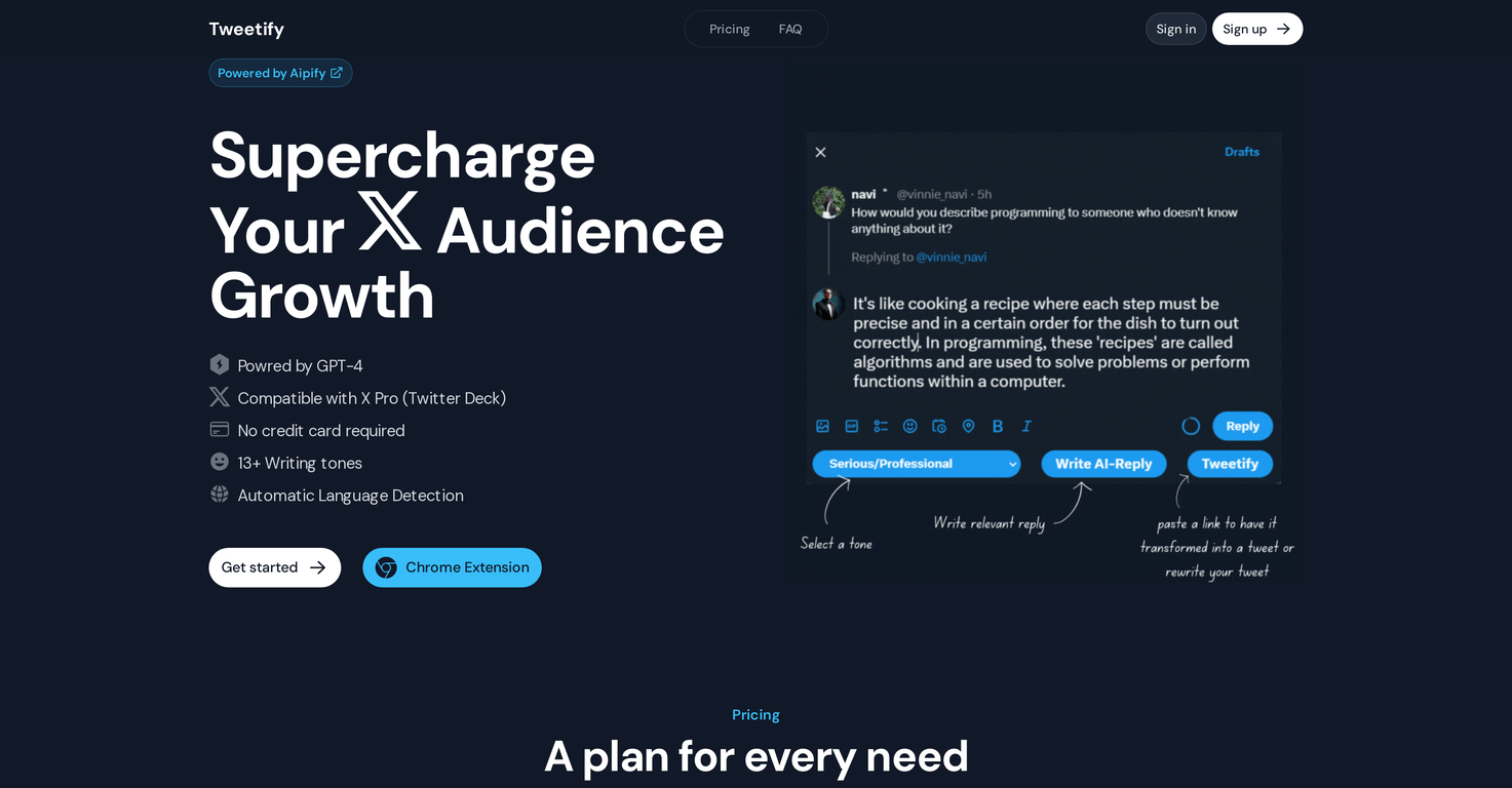 Tweetify screenshot