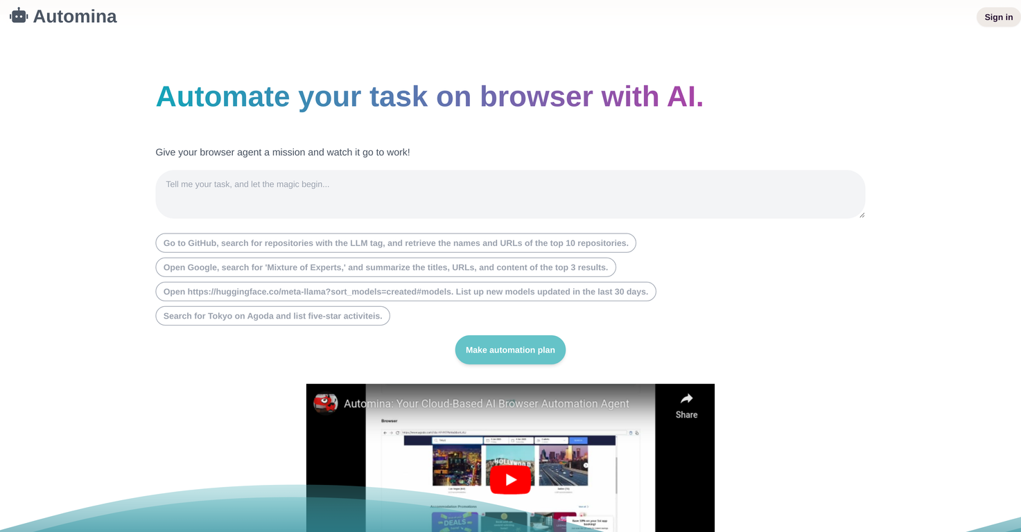 Automina screenshot
