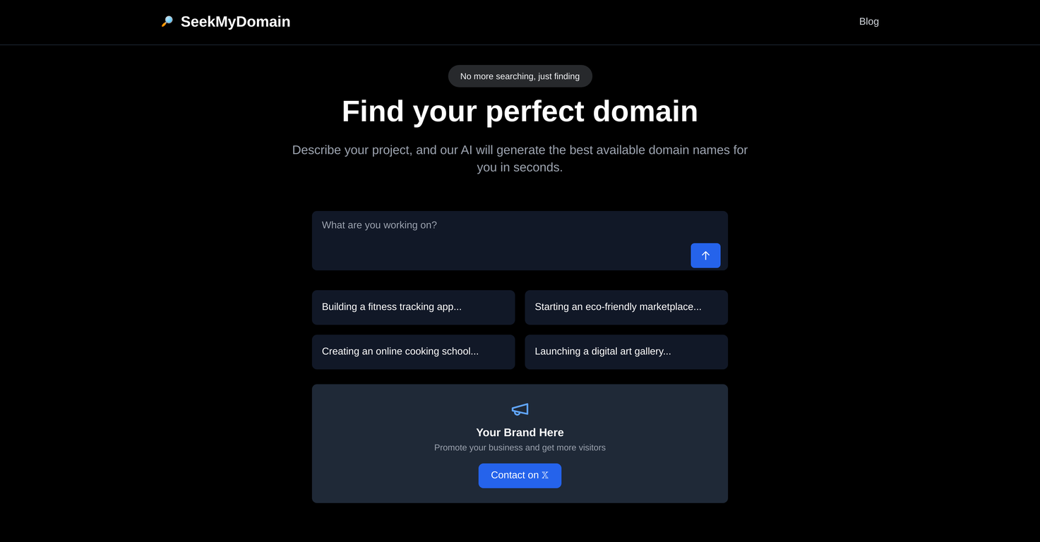 SeekMyDomain screenshot