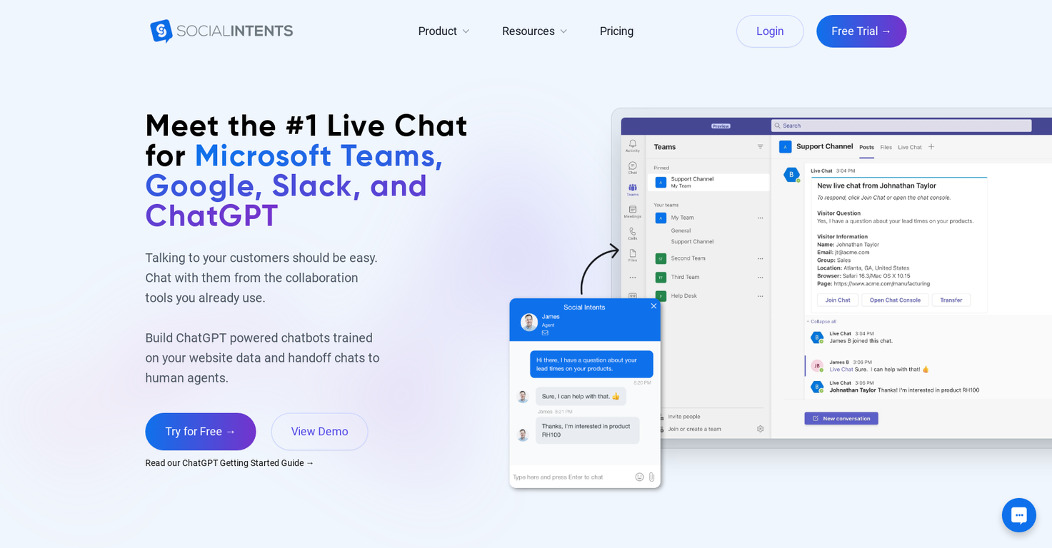 Social Intents screenshot