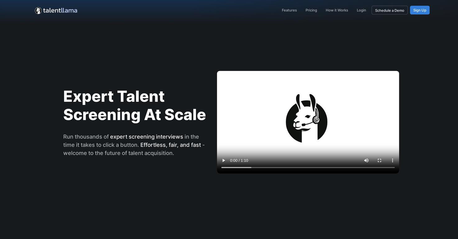 Talent Llama screenshot