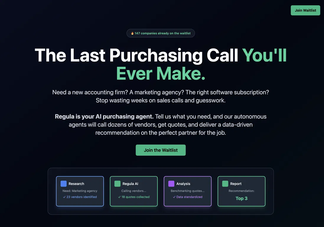 Regula - AI Purchasing Agent screenshot