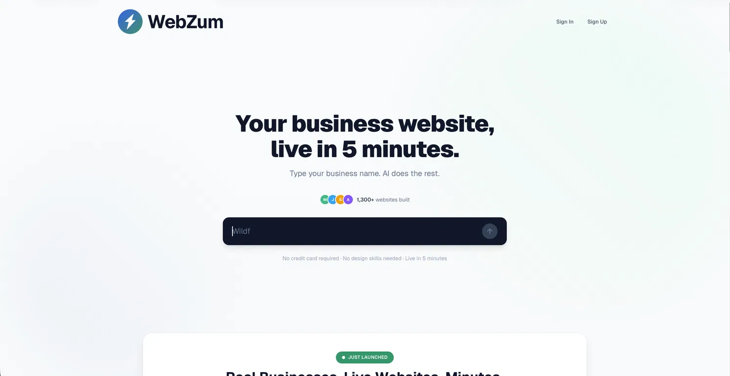 WebZum screenshot
