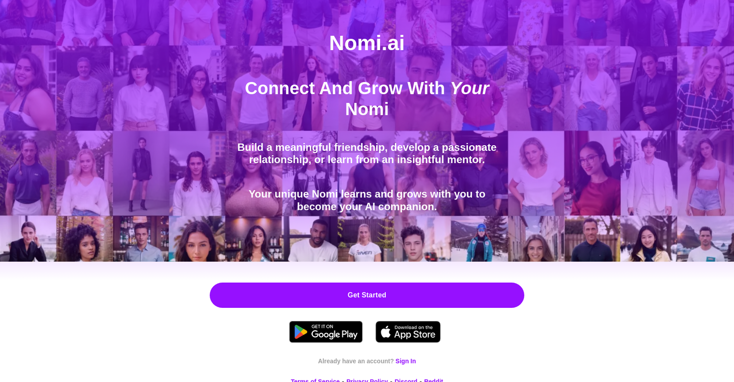 Nomi AI screenshot
