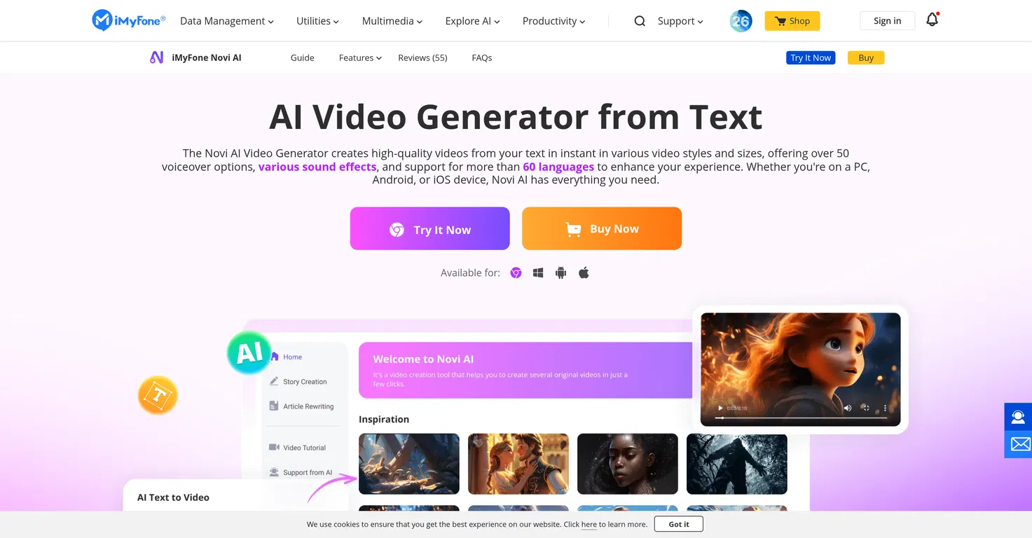 iMyFone Novi AI screenshot
