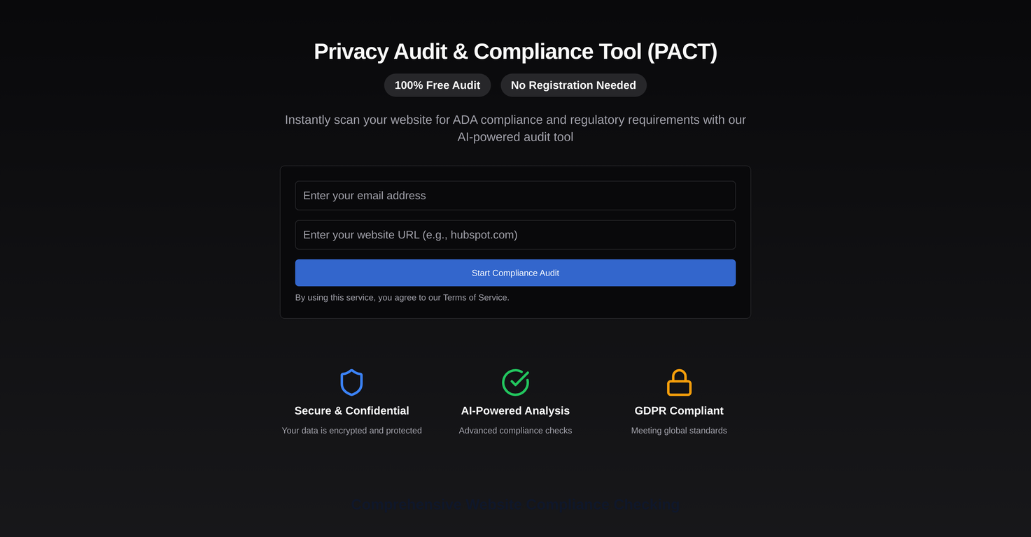 PACT | Free Compliance Audit screenshot