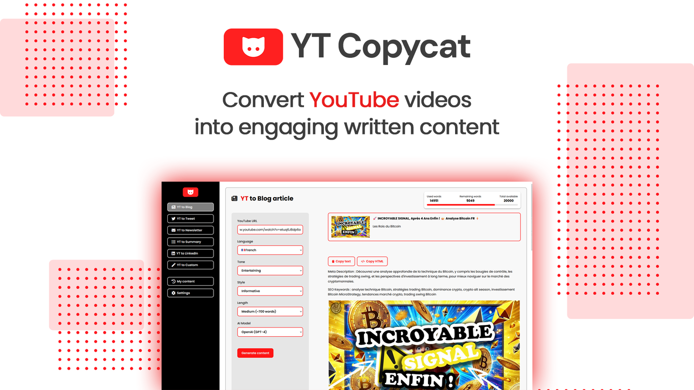 YT Copycat screenshot