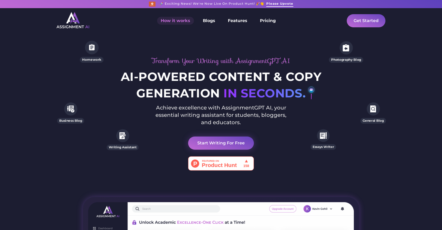 AssignmentGPT screenshot