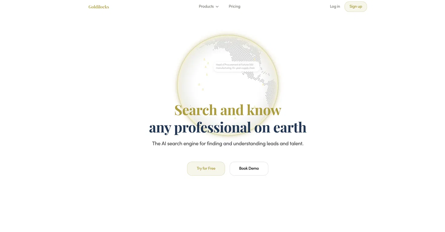 Goldilocks People Search Platform screenshot
