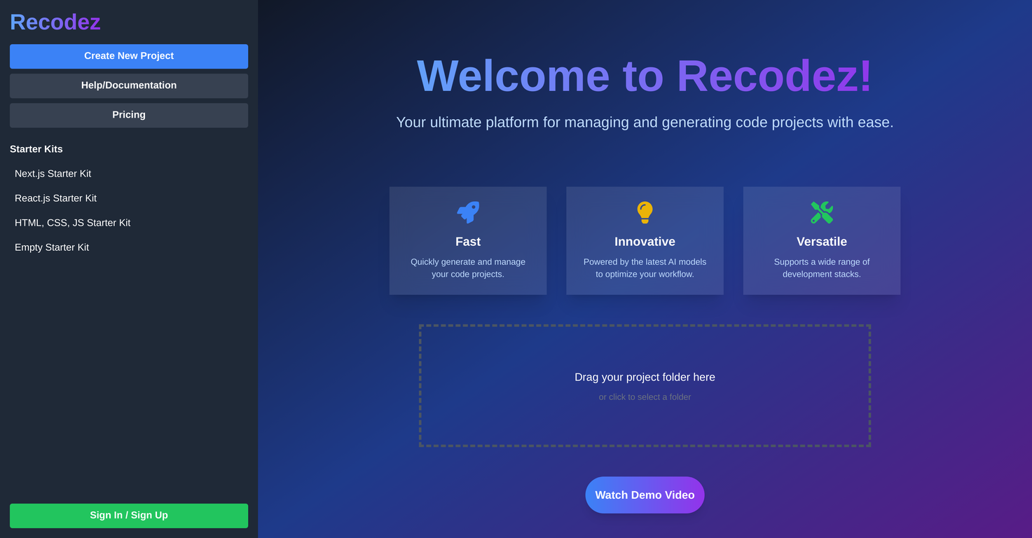 Recodez screenshot