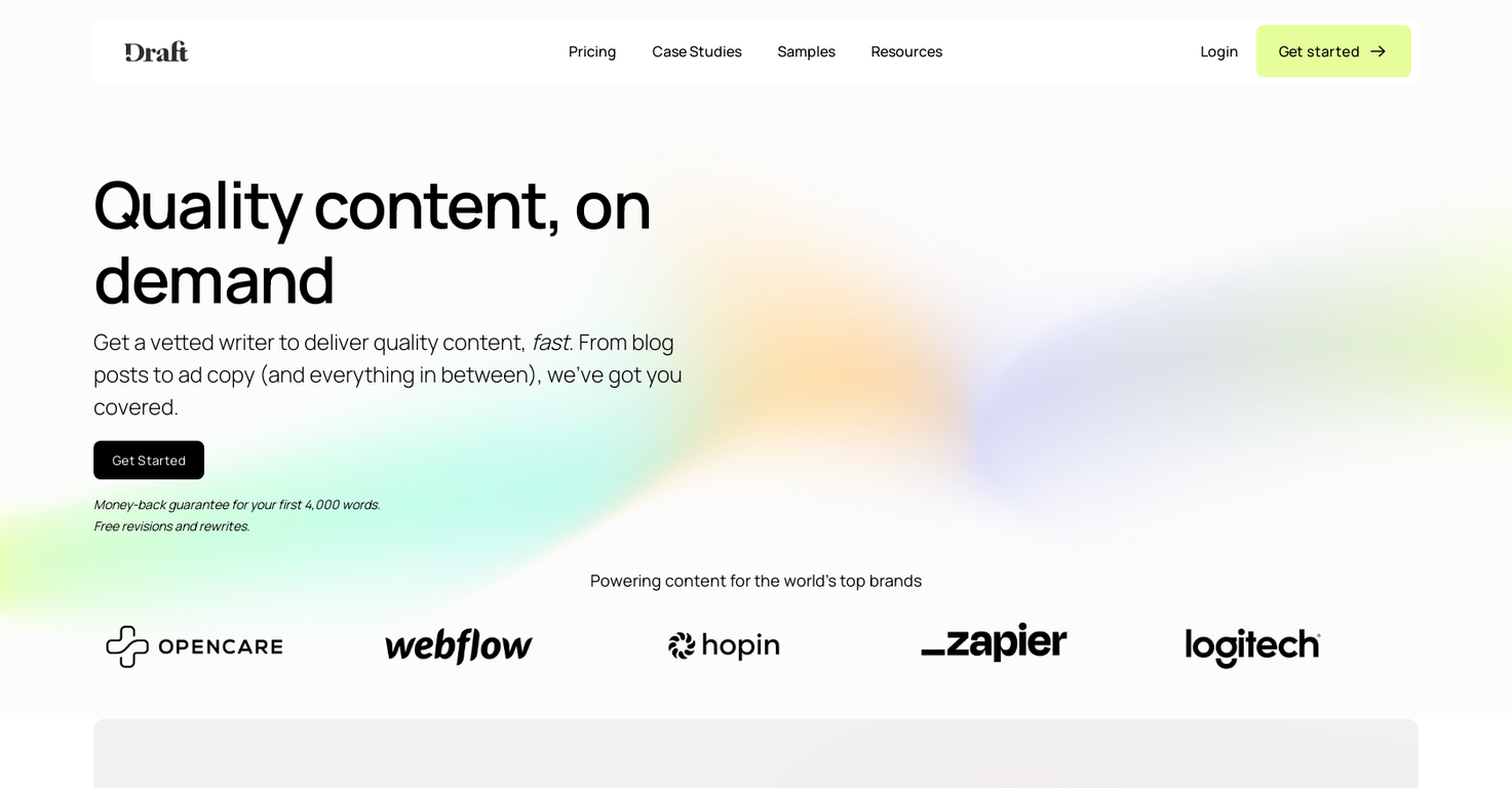 Draft.co screenshot