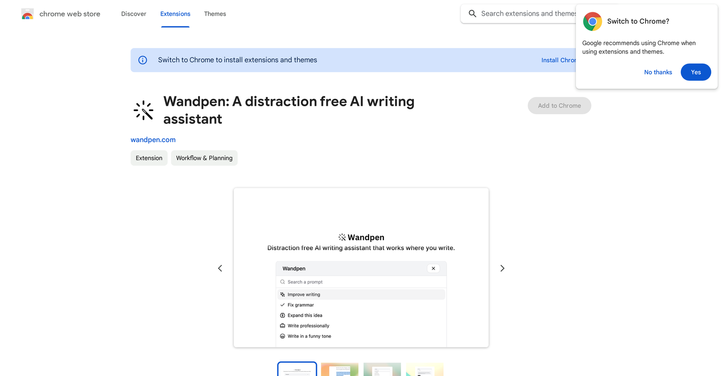 Wandpen screenshot