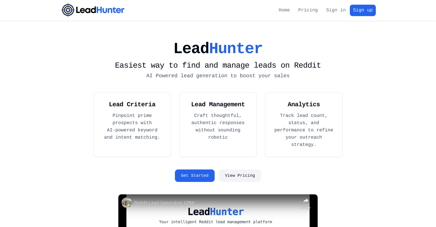 LeadHunter screenshot