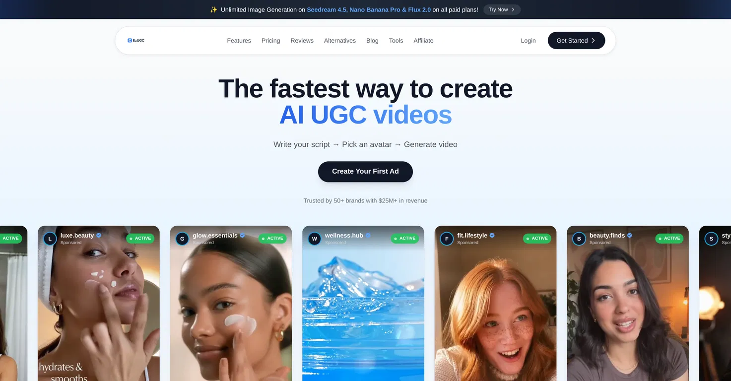 EzUGC - AI UGC Ad Generator screenshot