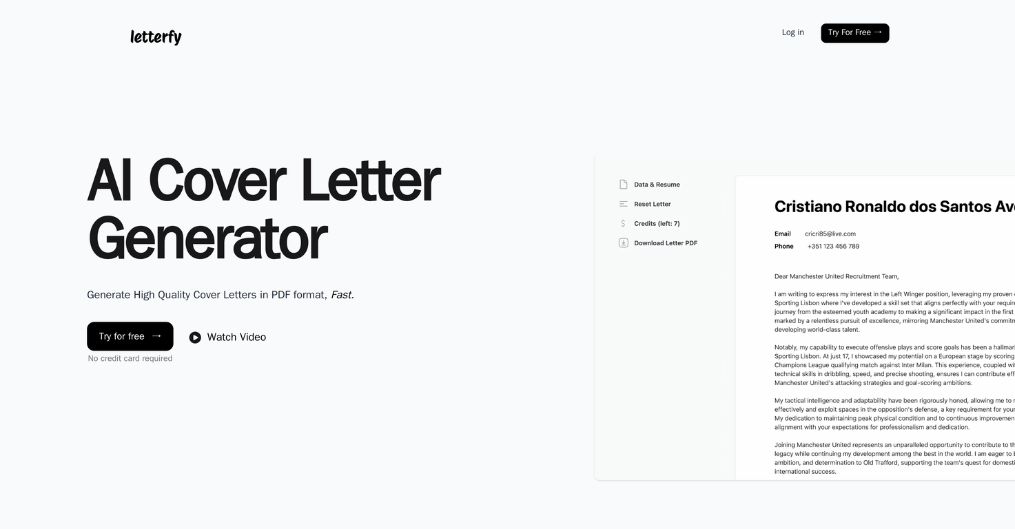 Letterfy screenshot