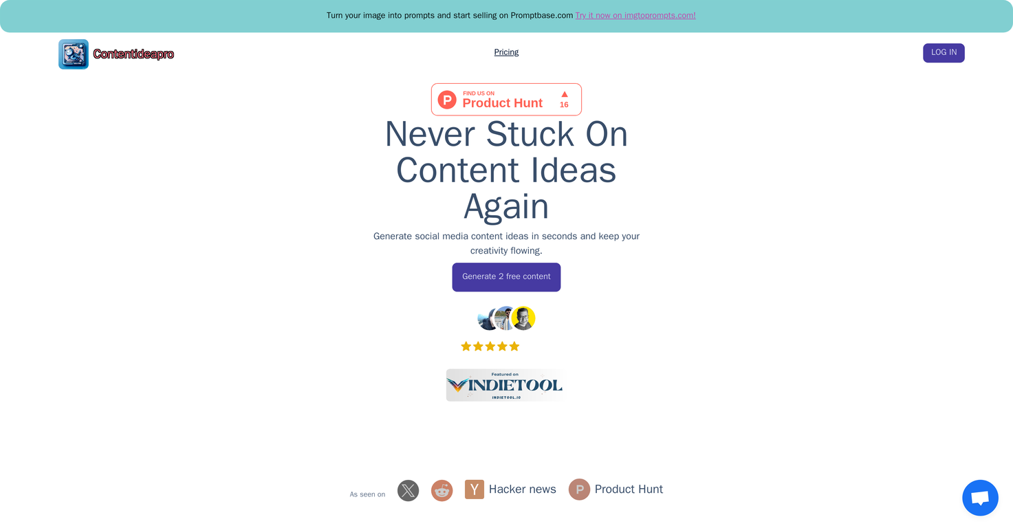 Content Idea Pro screenshot