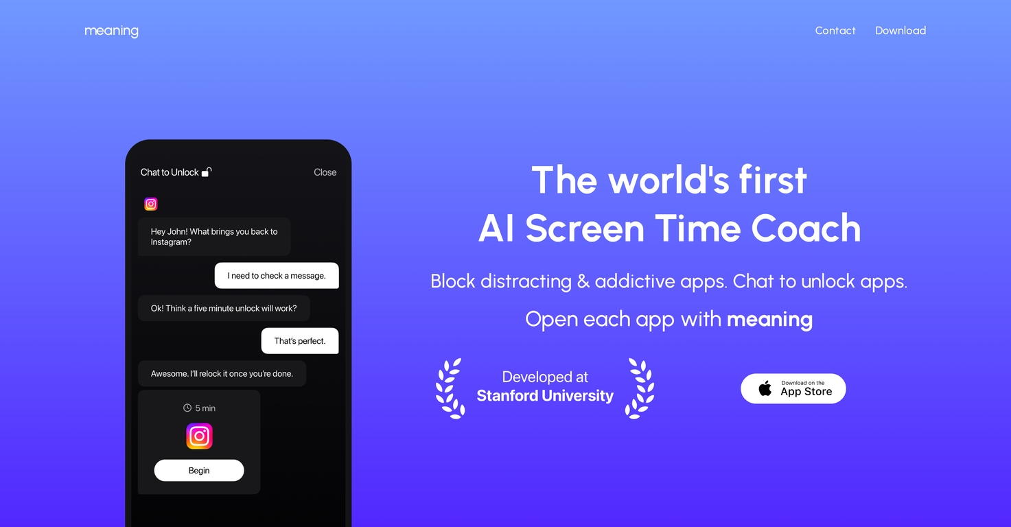 Meaning AI screenshot
