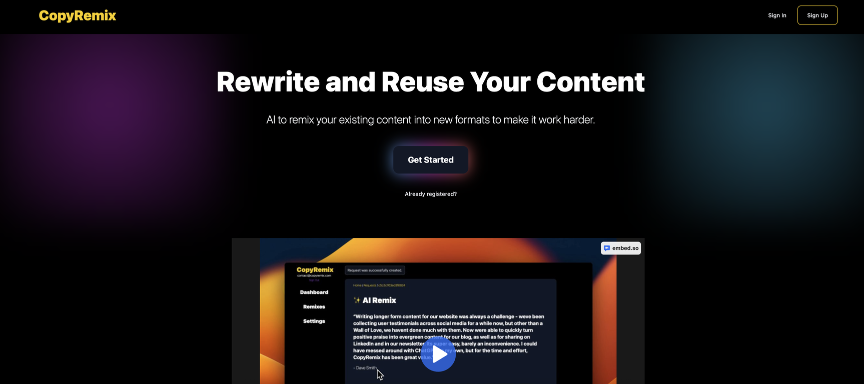 CopyRemix screenshot