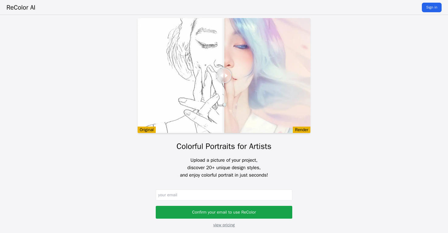 Recolorai screenshot