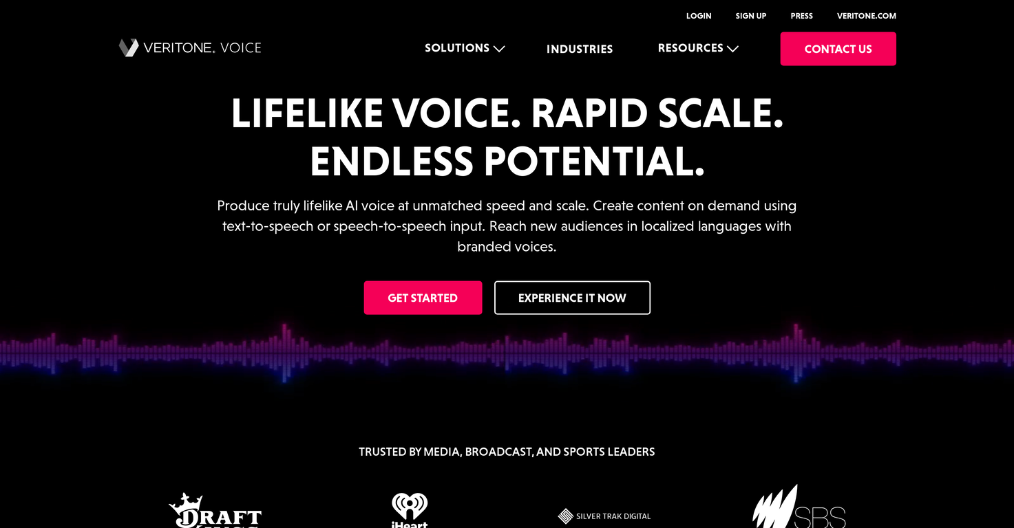 Veritone Voice screenshot