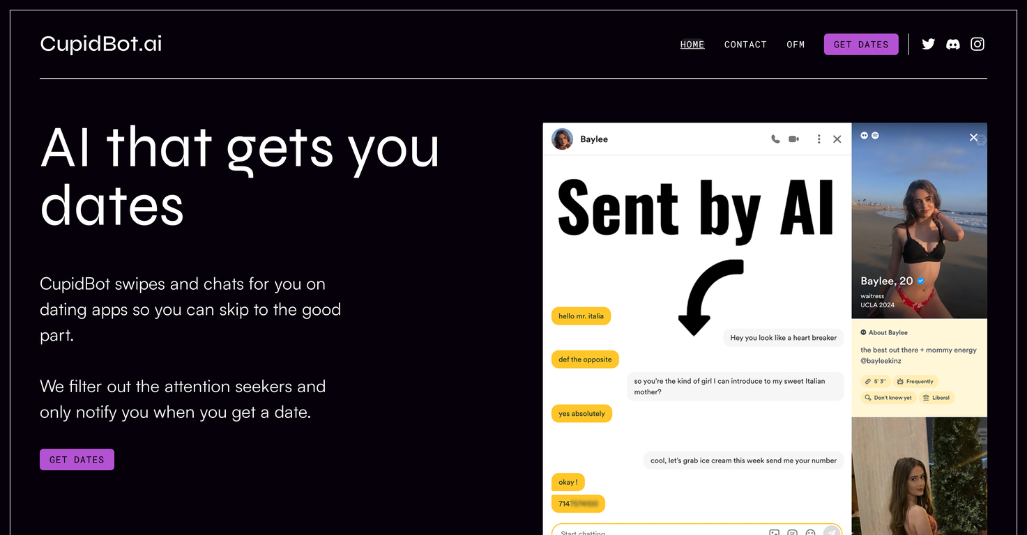 CupidBot screenshot