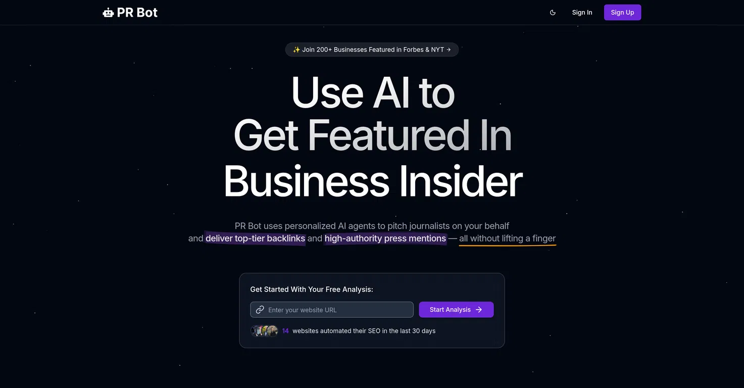 PRBot screenshot