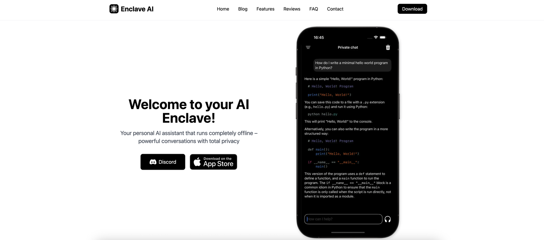 Enclave AI screenshot