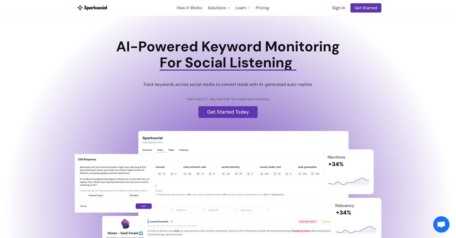Sparksocial screenshot