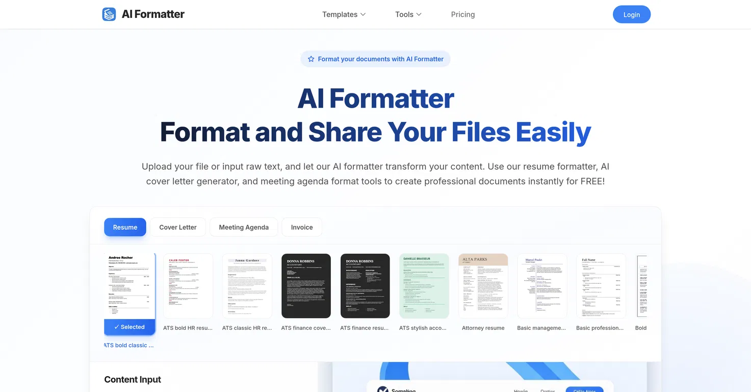 AI Formatter.net screenshot