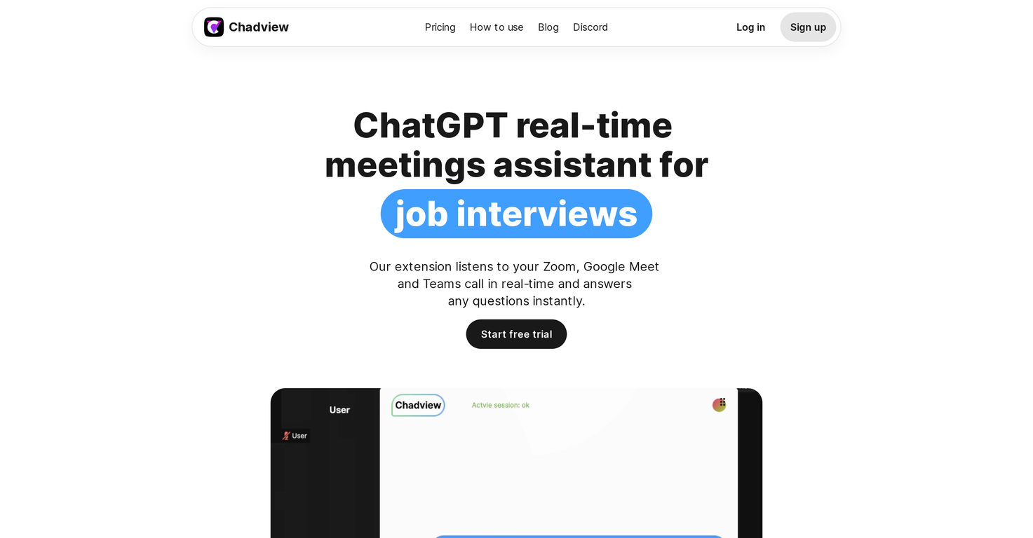 Chadview screenshot
