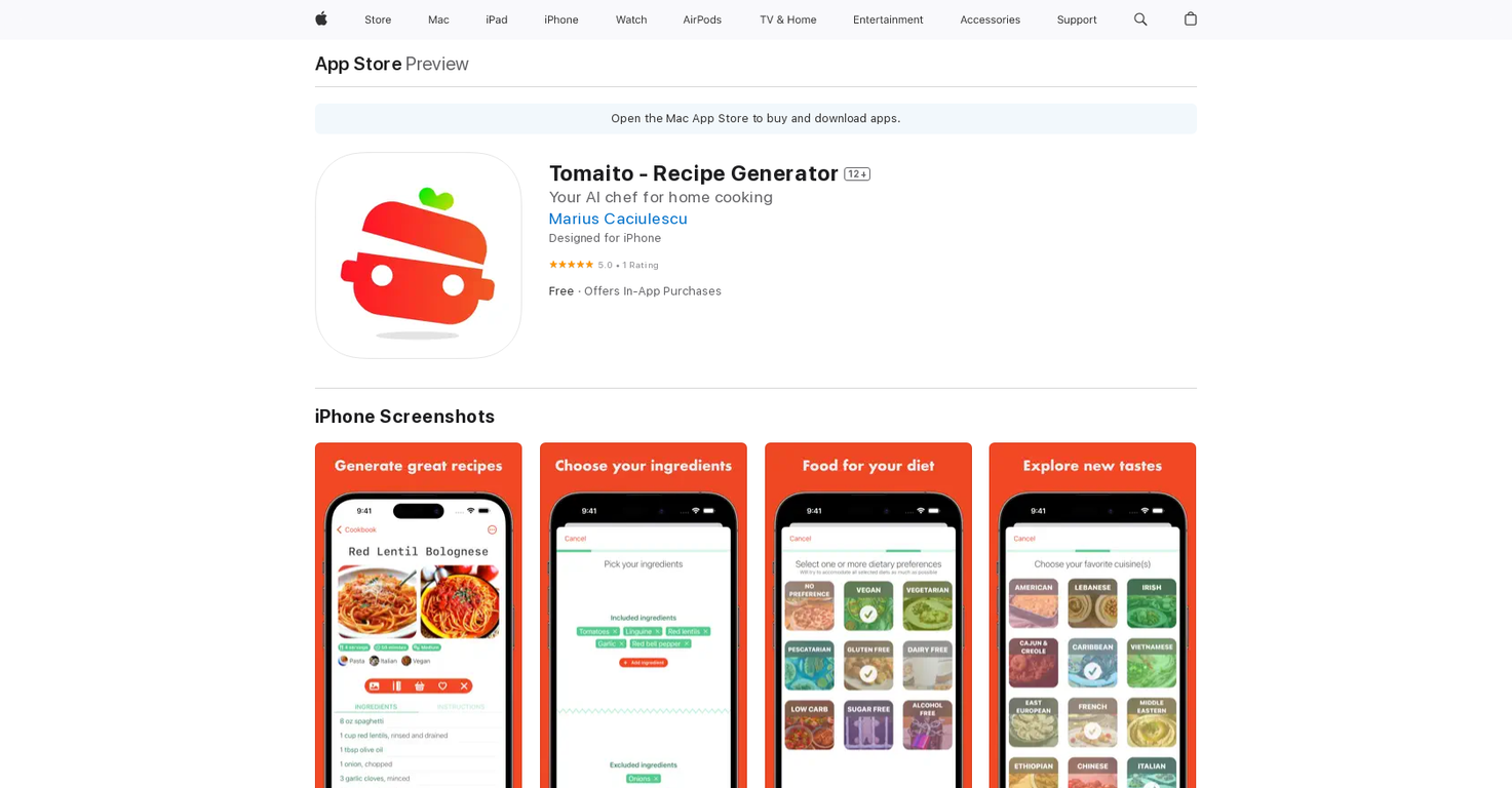 Tomaito screenshot