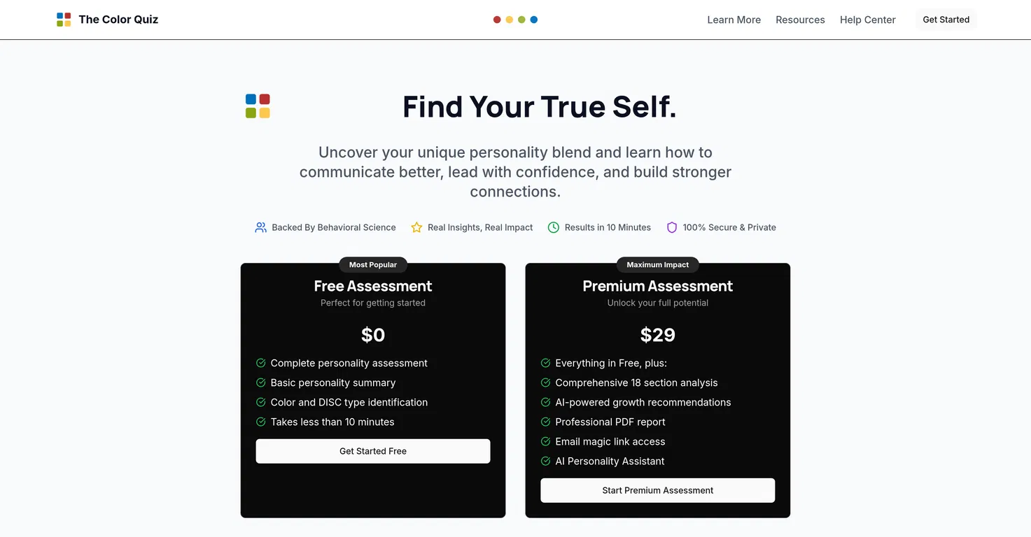 The Color Quiz screenshot