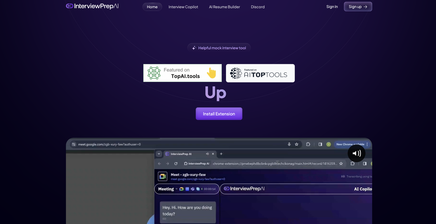 InterviewPrep.com screenshot