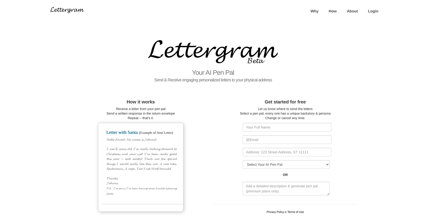 Lettergram screenshot