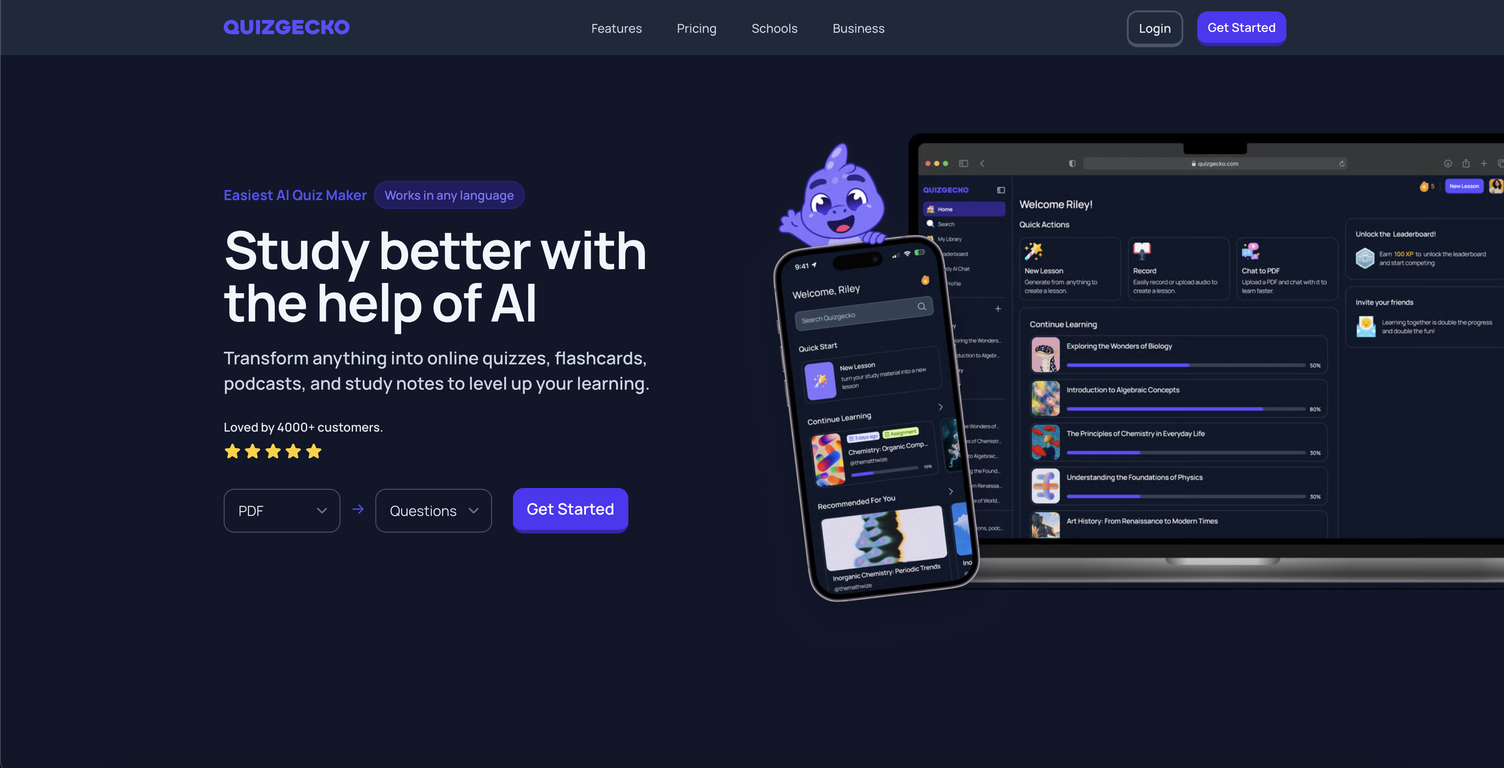 Quizgecko screenshot