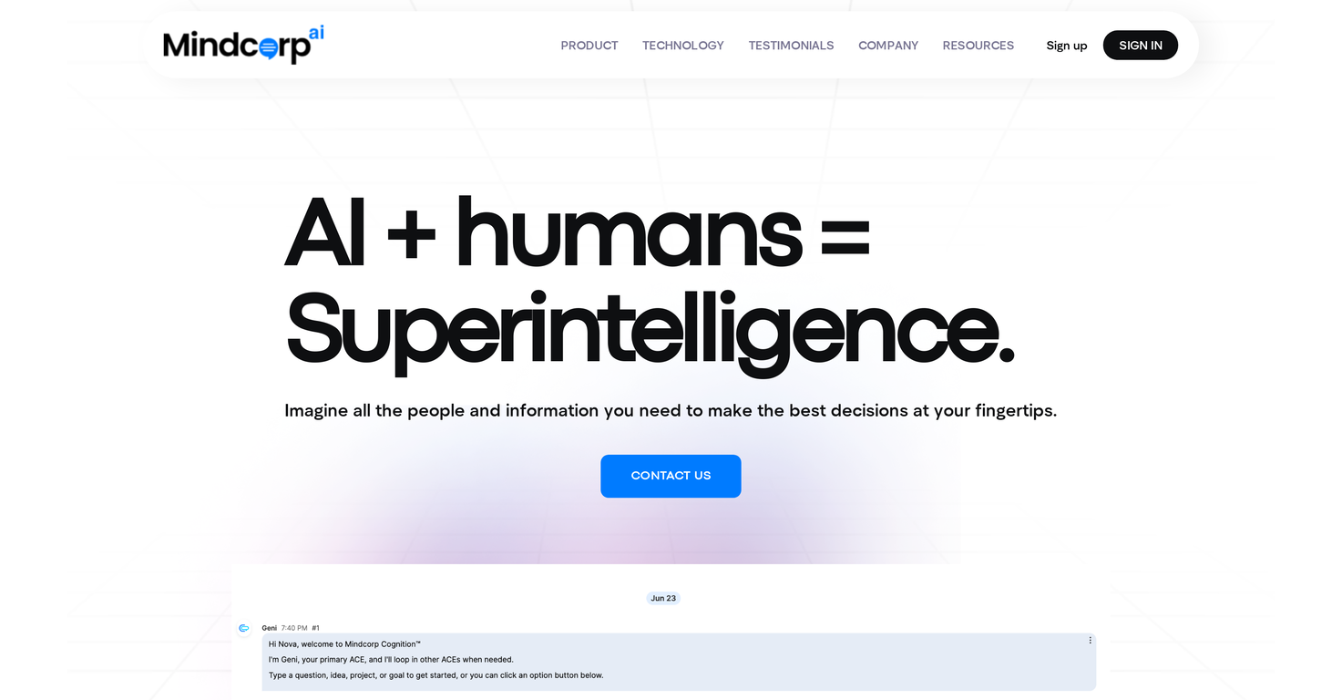 Cognition by Mindcorp screenshot