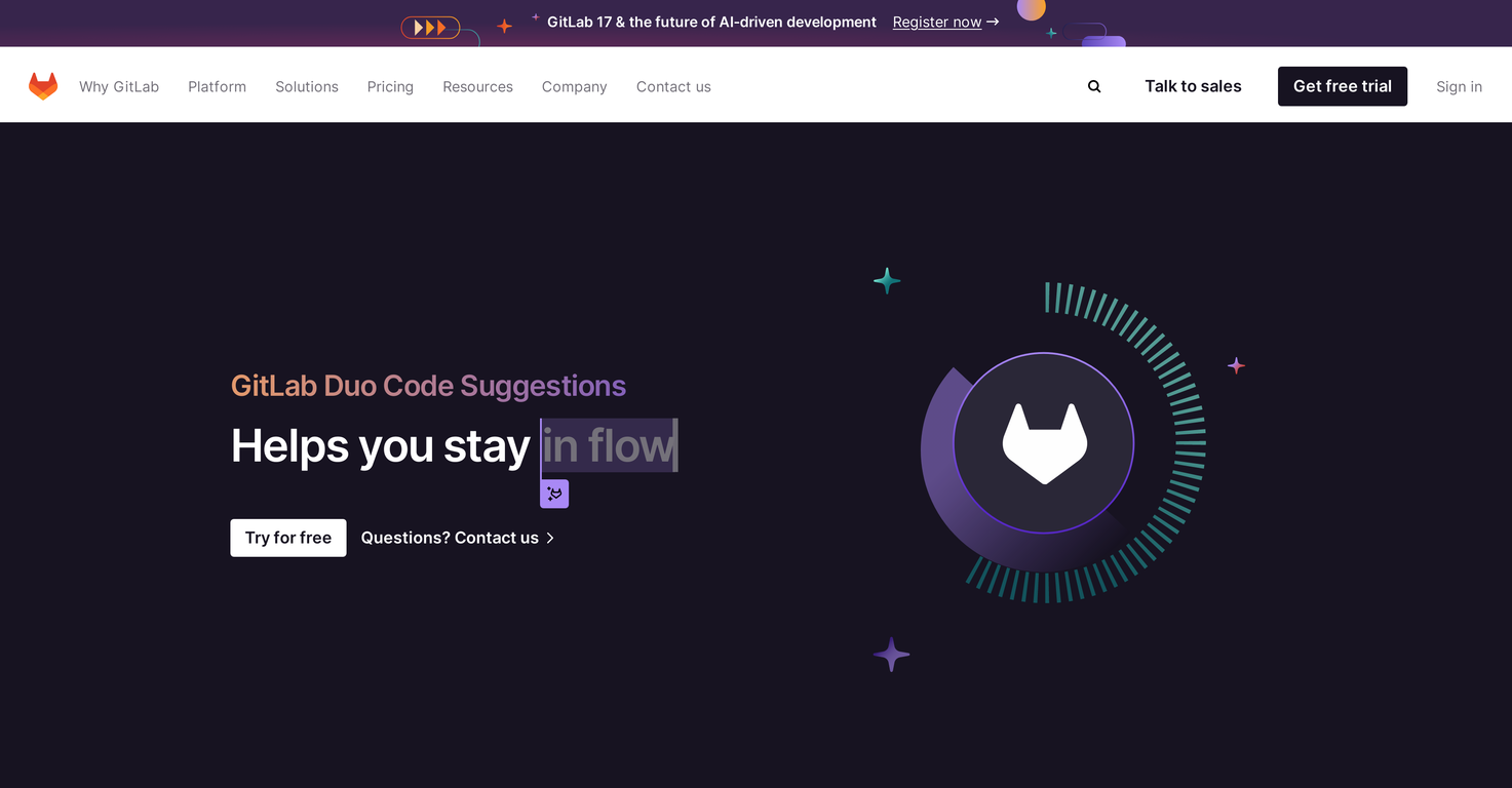 Gitlab code suggestions screenshot