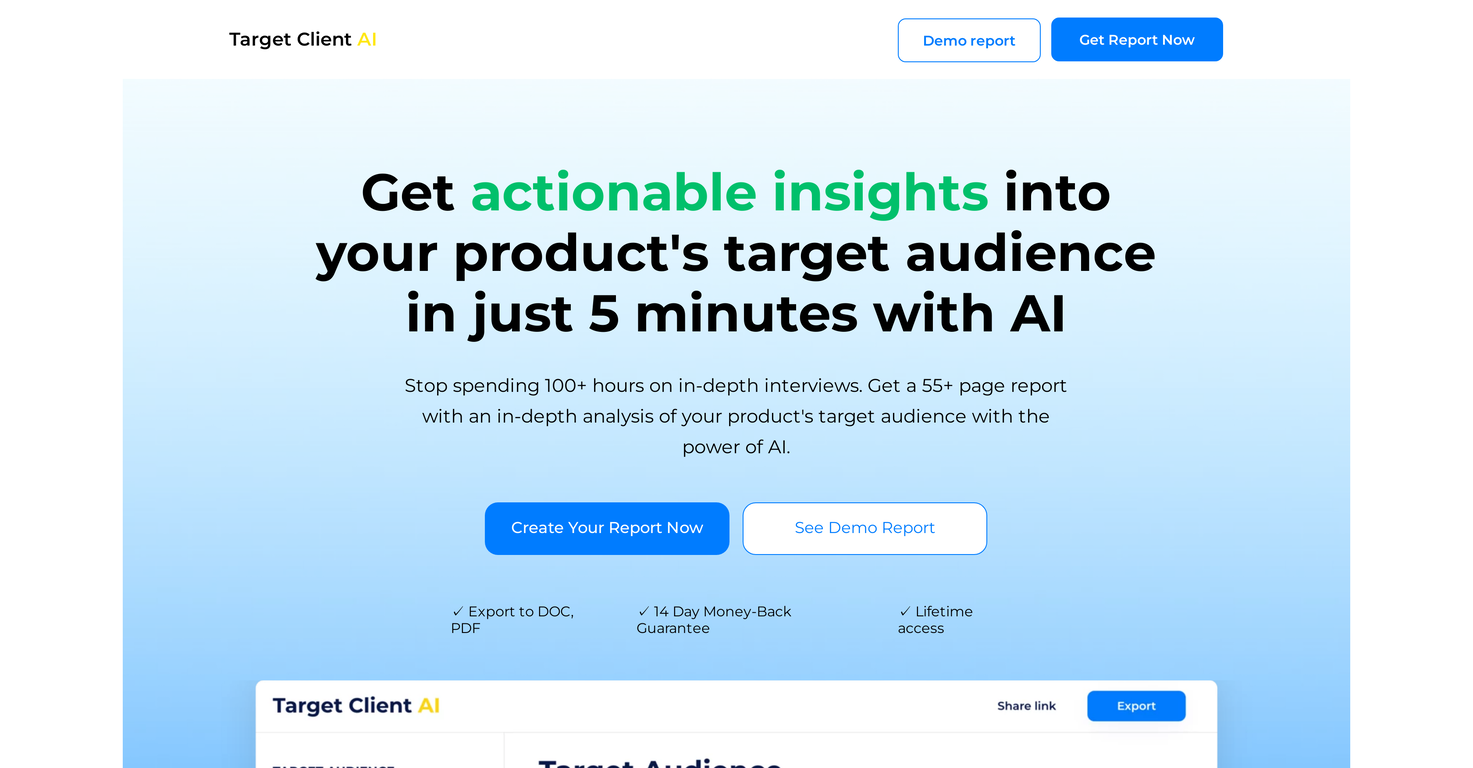 Target Client AI screenshot